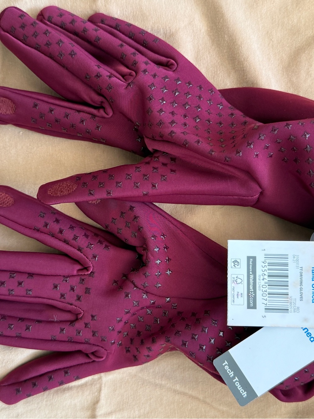 Women's Tech-Touch Gloves in Plum